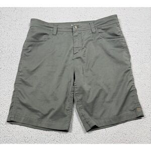 Toad&Co Shorts Mens‎ 34 Gray Chino Microfiber Casual Flat Front 10 Inseam Summer